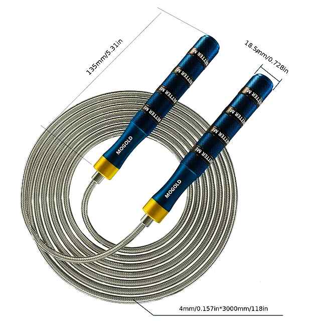 MOGOLD - Професійна швидкісна скакалка для фітнесу та тренувань. - 2 фото товару