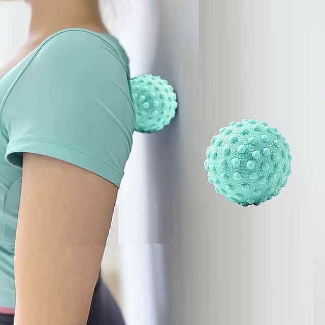 М'яч для масажу фасції середньої жорсткості блакитного кольору - міофасціальний реліз