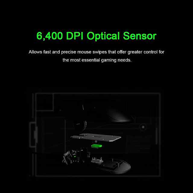 Мишка ігрова Razer Deathadder Essential 6400DPI USB Дротова 5 кн. на 10 млн кліків Чорна - 2 фото товару