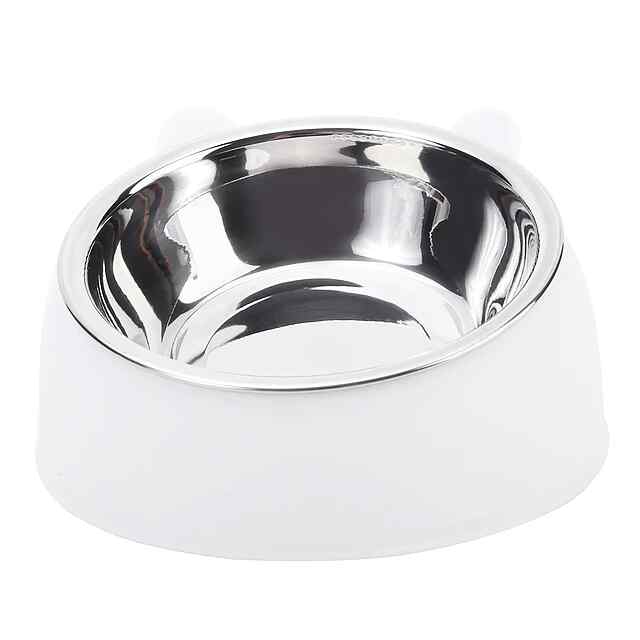 Миска для котів собак з нахилом - зручна годівниця для тварин. Нержавіюча сталь, пластик. Для води/корму. Україна. - 2 фото товару