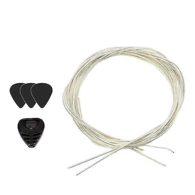 Набір струн для класич. гітари 6шт   футляр та 3 медіатори у подарунок. Нейлон, чисте звучання. Підходить новачкам.