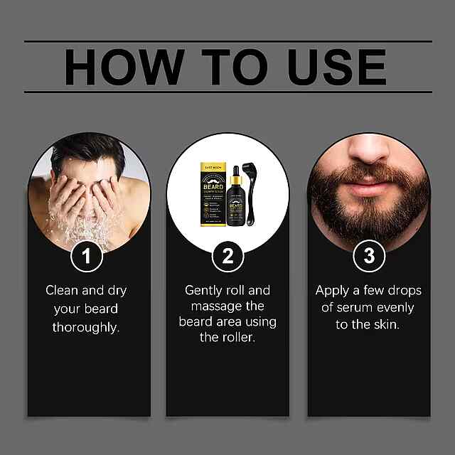 Набір для догляду за бородою з мезоролером 60 мл олії розмарин імбир - 3 фото товару