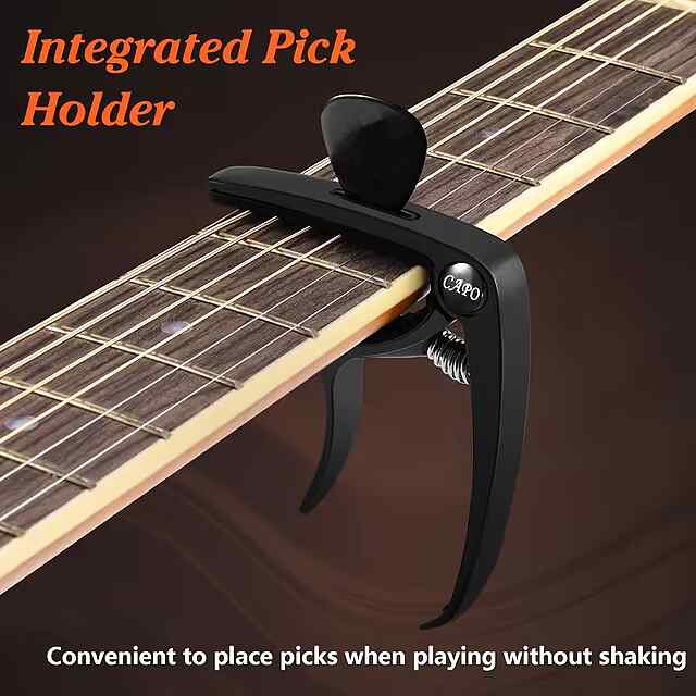 Набір гітарних аксесуарів для початківців з тюнером, каподастром та медіаторами (8 предметів) - 3 фото товару