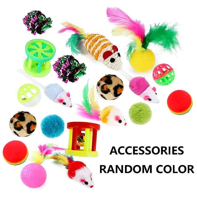 Набір іграшок для котів - Тунель   Паличка   М'ячики (24 предмети) Україна - 1 фото товару