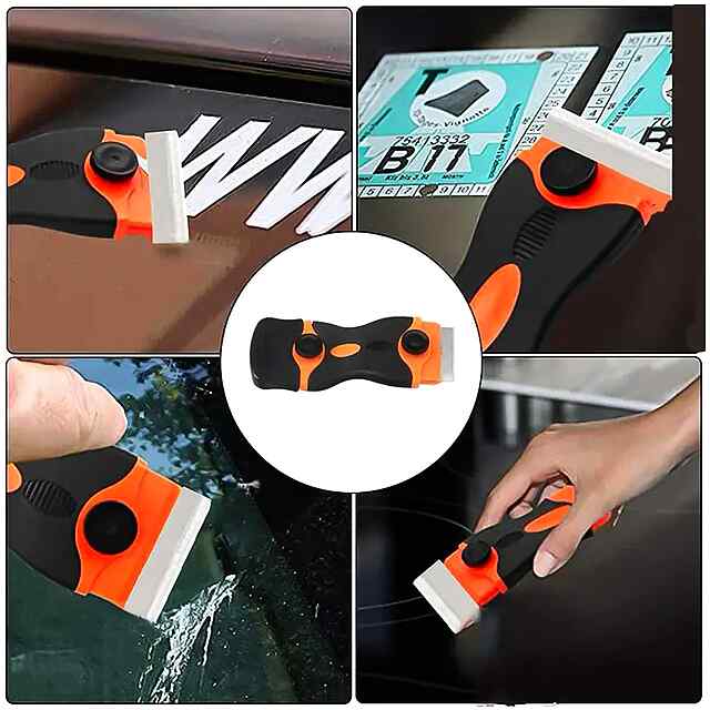 Ніж-скребок двосторонній з запасними лезами, для очищення скла та поверхонь. - 2 фото товару