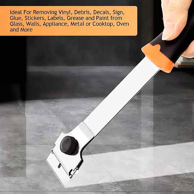 Ніж-скребок двосторонній з запасними лезами, для очищення скла та поверхонь. - 3 фото товару