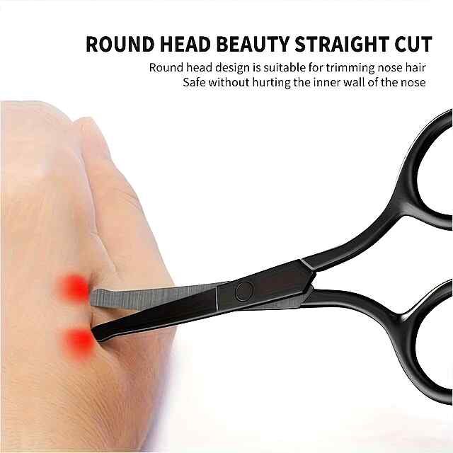 Ножиці професійні нержавіючі для видалення волосся на обличчі та тілі - 2 фото товару