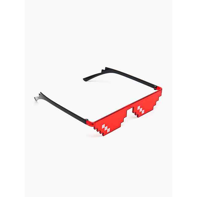 Окуляри Thug Life піксель-арт червоні для вечірки та фотосесії - 3 фото товару