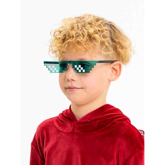 Окуляри Thug Life Pixel Art - Зелені 8-bit - 1 фото товару