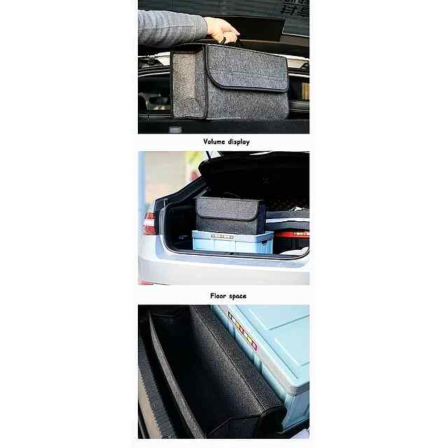 Органайзер у багажник авто, великий, з фетру, складний
Автомобільний органайзер, м'який матеріал, чорний
Великий органайзер для інструментів в автомобіль, кишені на липучках - 3 фото товару