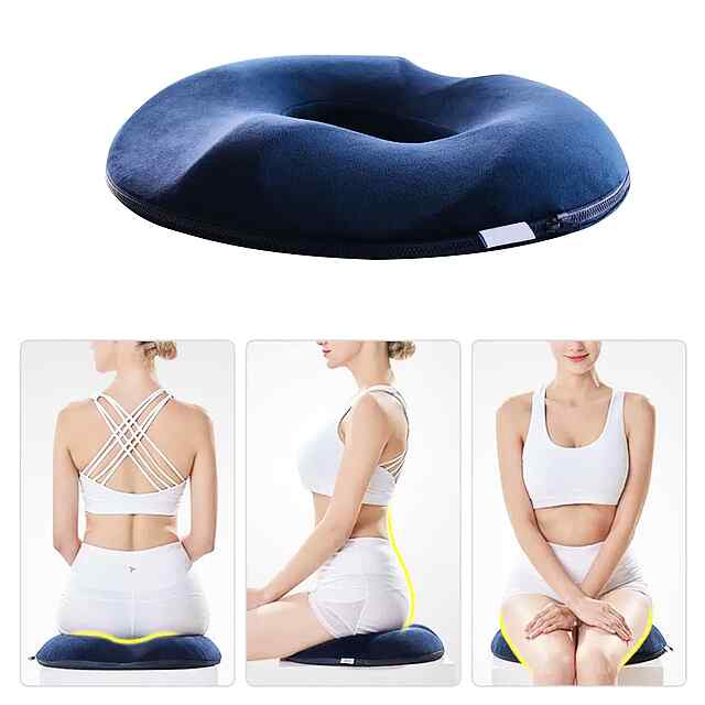 Ортоп. крісло з піни пам'яті: комф., підтримка спини, простата, вагітним, офіс/авто - 2 фото товару