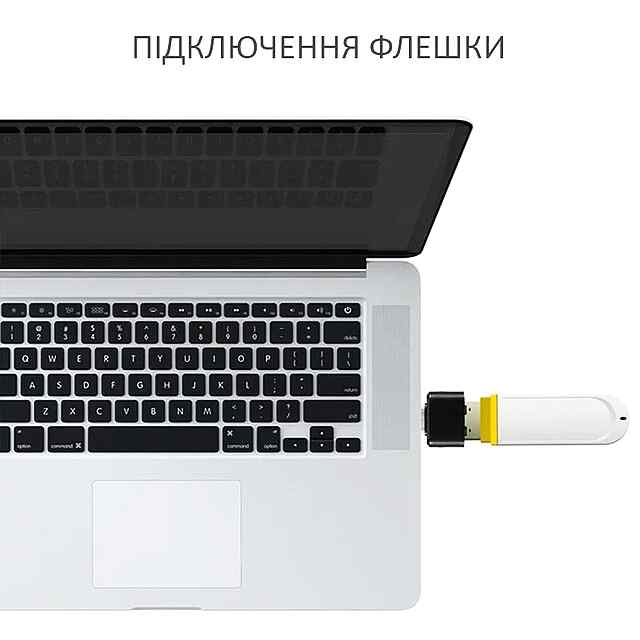 OTG перехідник USB Type-C to USB 2.0 адаптер (білий) - передача даних та зарядка - 2 фото товару