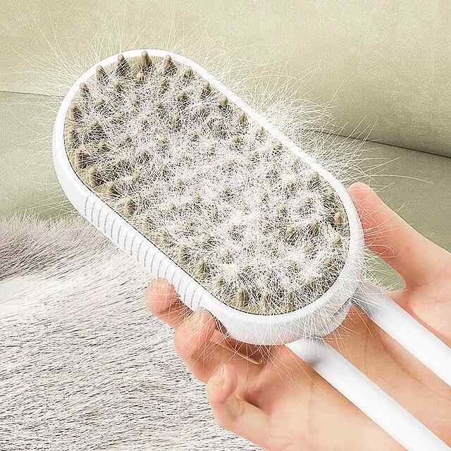 Парова щітка масажер-спрей для котів та собак (біла) - SPA процедури вдома - 1 фото товару