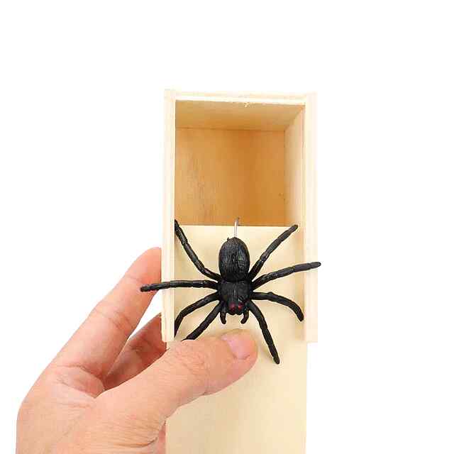 Павук, що вискакує з коробки — трюк-іграшка для розіграшів! - 2 фото товару