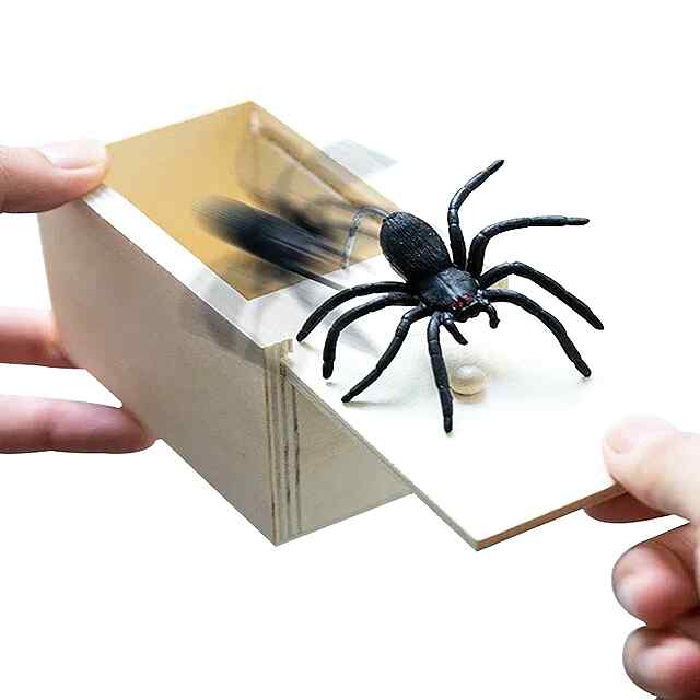 Павук з дерев'яної коробки - іграшка для розіграшу, жартівливий сюрприз! ????