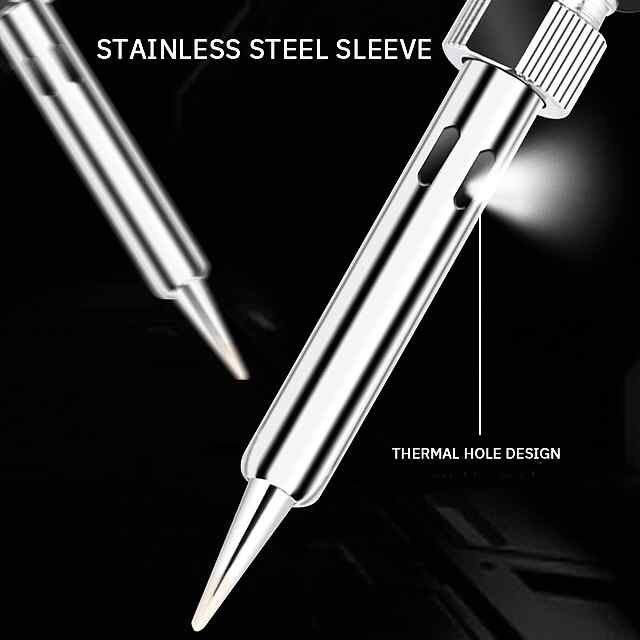 Паяльник електричний 60Вт 220В з регулюванням температури (200-450°C) для ремонту. - 2 фото товару