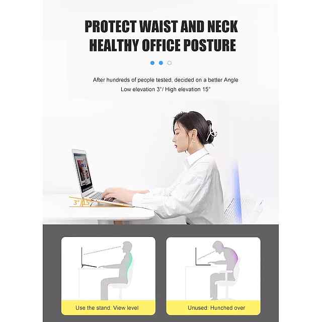 Підставка для ноута, чорна, 10-18, портативна, 2шт/комплект - 1 фото товару