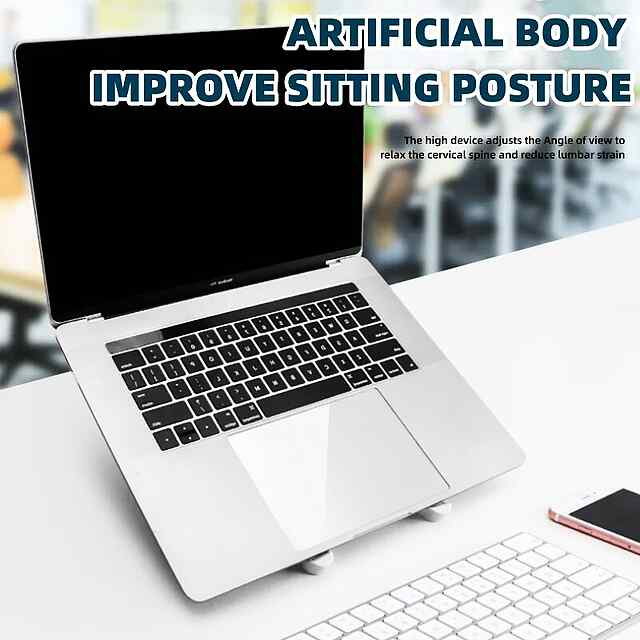 Підставка для ноута складна біла до 15 регульована - 3 фото товару