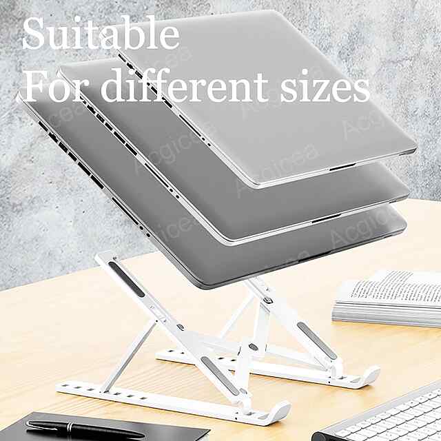 Підставка регул. для ноута/планшета до 15 (біла) складн. Україна - 1 фото товару