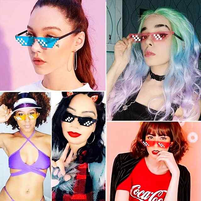 Піксельні окуляри Thug Life - Рожеві 8bit / Pixel Art для вечірок ???? - 2 фото товару