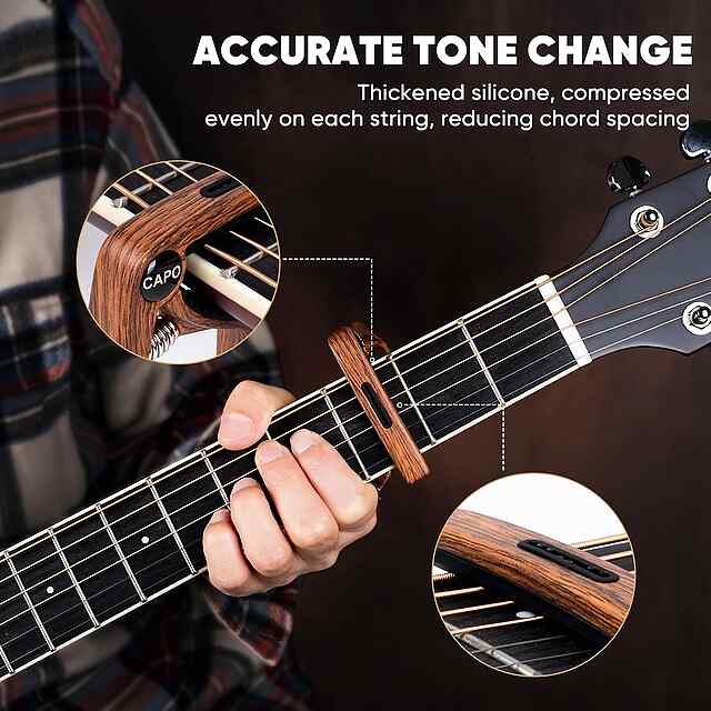 ???? Преміум каподастр для гітари   тримач для медіатора - 2 фото товару