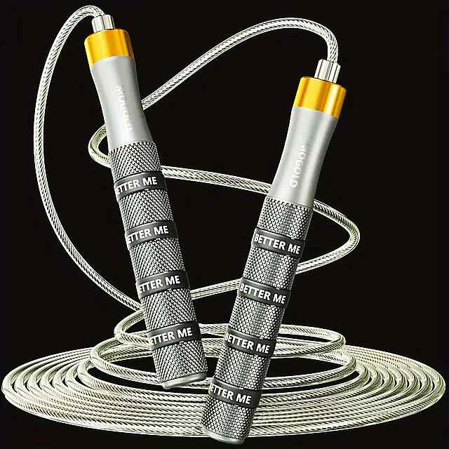 Професійна регульована скакалка MOGOLD для швидкісного тренування та фітнесу. Кардіо, бокс, кросфіт. Відмінна якість! - 1 фото товару