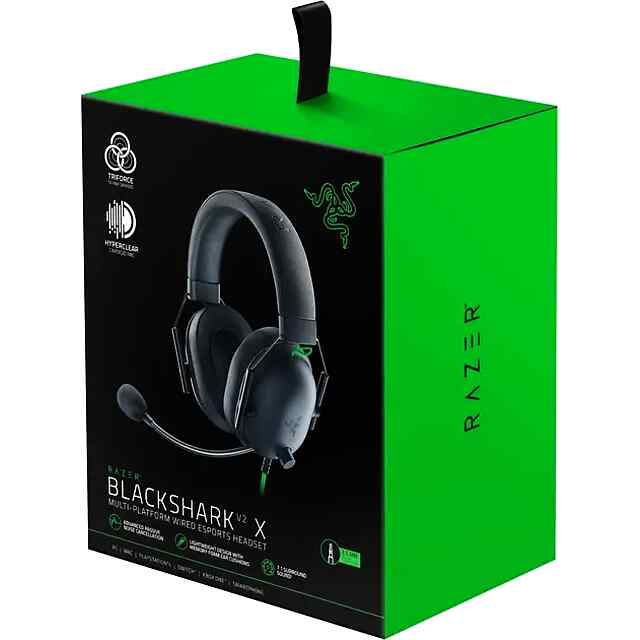 Razer BlackShark V2 X - кіберспортивна гарнітура з Razer Triforce та Hyperclear мікрофоном. Відмінне звучання, легка і комфортна. Сумісна з ПК/Mac/PS4/Xbox One/Switch. - 1 фото товару