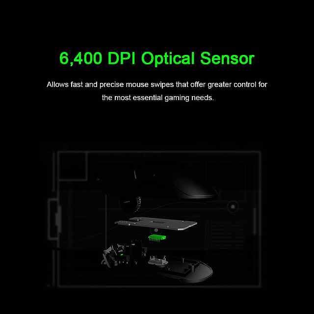 Razer Deathadder Essential 6400DPI - Ігрова мишка з 5 кнопками, 10 млн кліків, провідна, Україна. - 1 фото товару