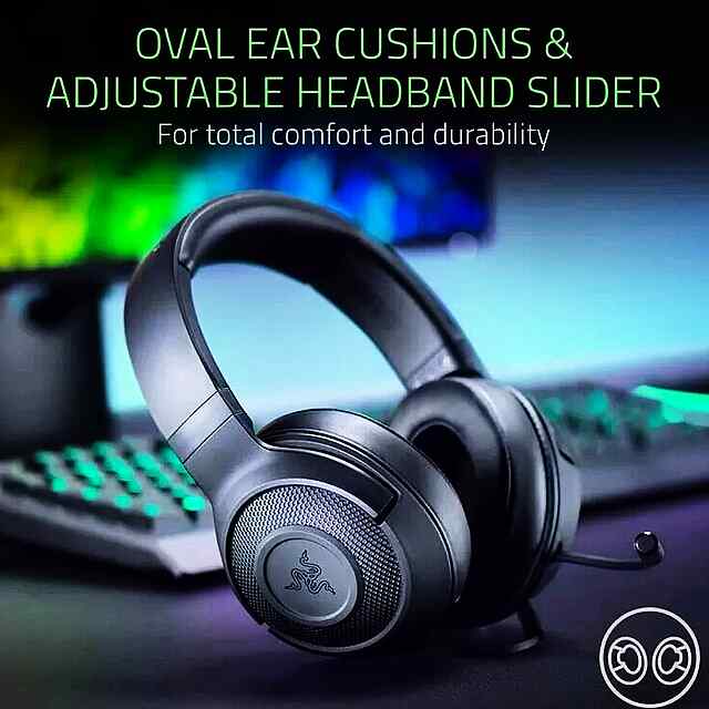 ???? Razer Kraken X: Ігрові навушники з віртуальним 7.1 та гнучким мікрофоном - чутний звук, максимальний комфорт!