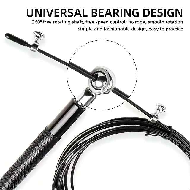 Регульована скакалка для швидкісних тренувань MOGOLD, з підшипниками. - 2 фото товару