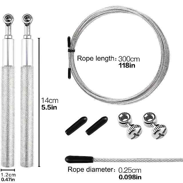 Регульована скакалка для швидкісних тренувань MOGOLD, з підшипниками. - 3 фото товару