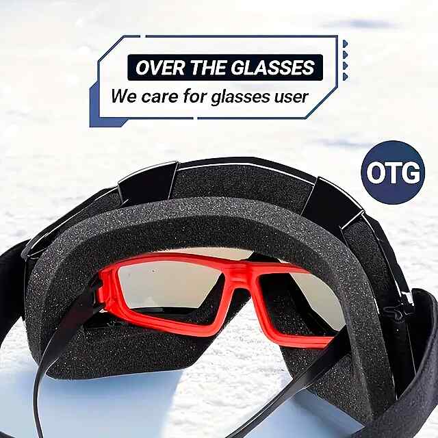 Регульовані гірськолижні окуляри з TPU - градієнтні лінзи та UV захист - 3 фото товару