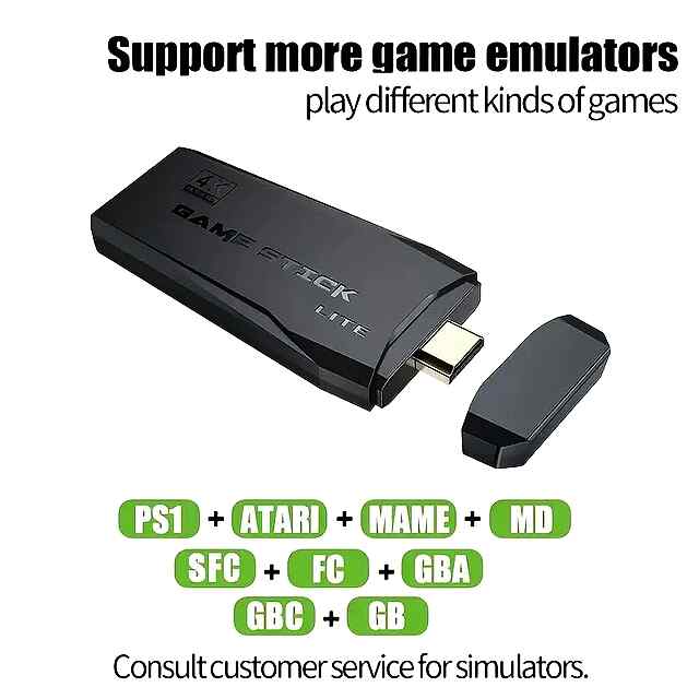 Ретро консоль Stick M8 - 20 000 ігор, бездротові геймпади, HDMI, Dendy/Sega/PS1. HD ліцензія! - 1 фото товару