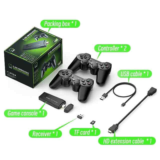 Ретро консоль Stick M8 - 20 000 ігор, бездротові геймпади, HDMI, Dendy/Sega/PS1. HD ліцензія! - 2 фото товару