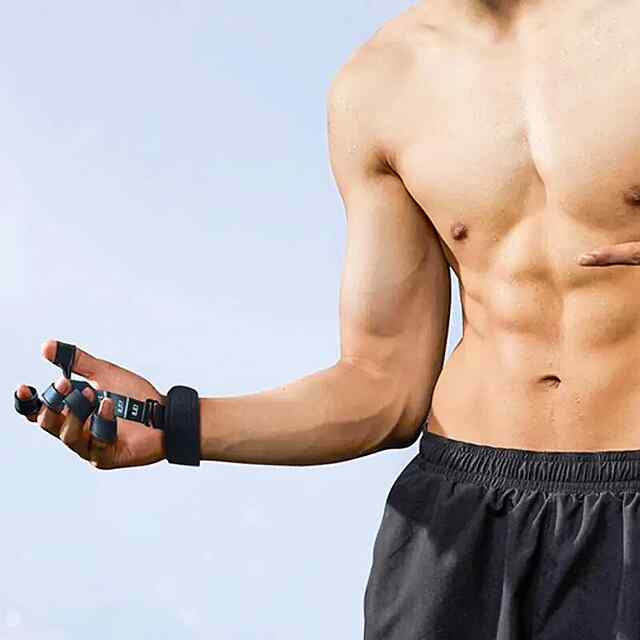 Ручний тренажер сили для пальців (6-10 кг) - силікон, чорний - 1 фото товару