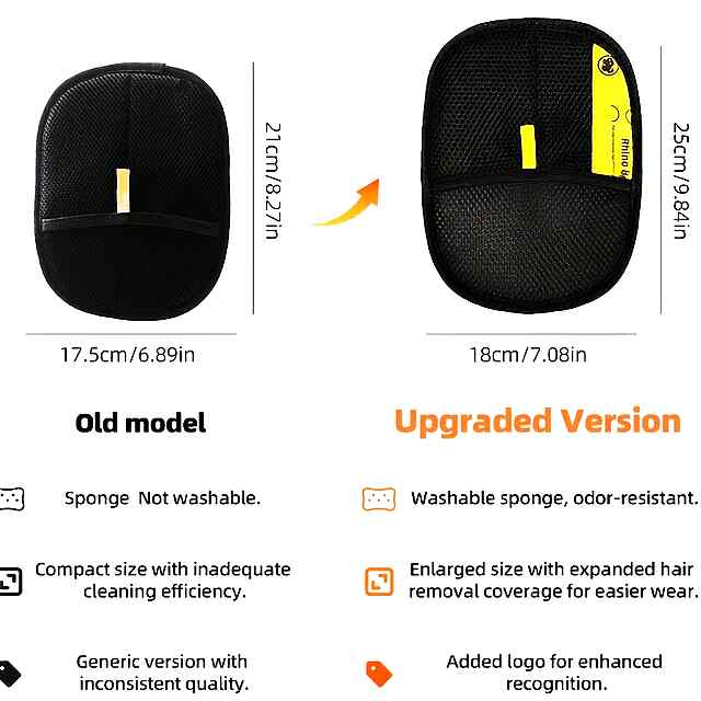 Рукавичка для видалення шерсті тварин - статична електрика та 2 щетини - 3 фото товару