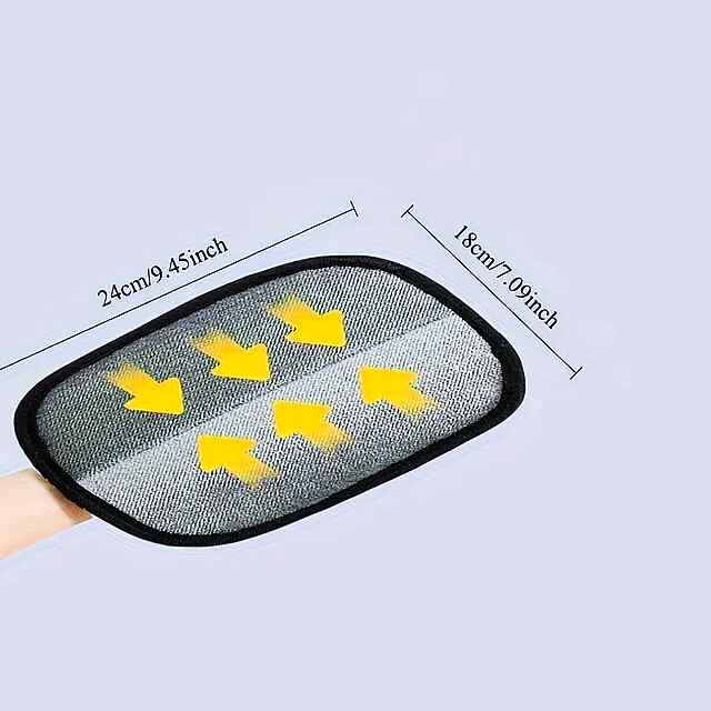 Рукавичка для видалення шерсті тварин XL (24х18 см) - прибирає пух з меблів та одягу! - 2 фото товару