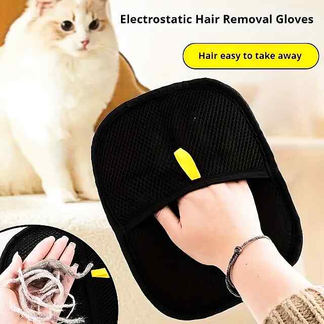 Рукавичка для видалення шерсті тварин XL (24х18 см) - прибирає пух з меблів та одягу! - 3 фото товару