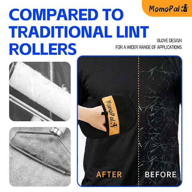 Рукавичка для видалення шерсті тварин зі статичною електрикою та щетиною 2-в-1 - 1 фото товару