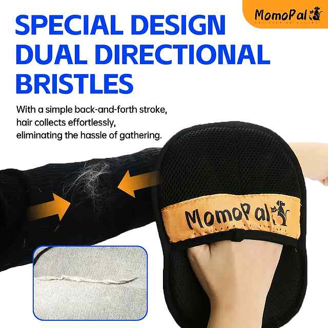 Рукавиця для видалення шерсті тварин - 2в1, двостороння щетина   липка поверхня - 1 фото товару