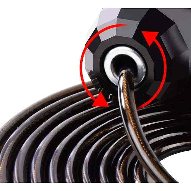 Скакалка фітнес, підшипники, зручні ручки EVA, міцна мотузка ПВХ сталь - 3 фото товару