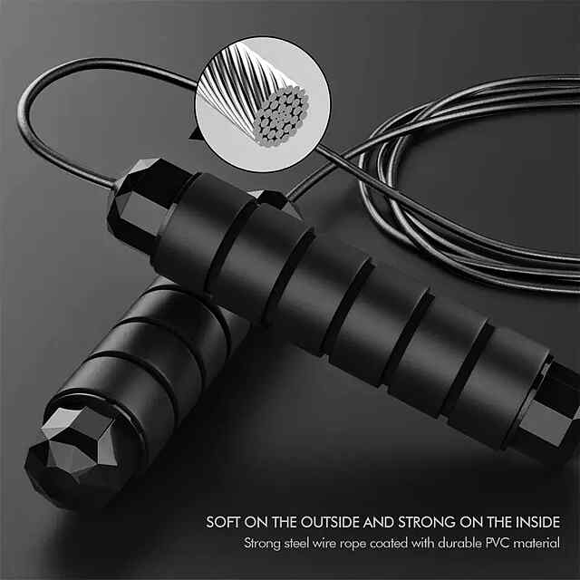 Скакалка Pro - Підшипник, піна EVA, сталевий трос, регулювання довжини. Купити в Україні. - 2 фото товару