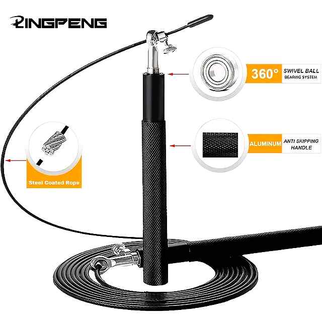 Скакалка професійна швидкісна MOGOLD, регульована, для фітнесу та кардіо. - 1 фото товару