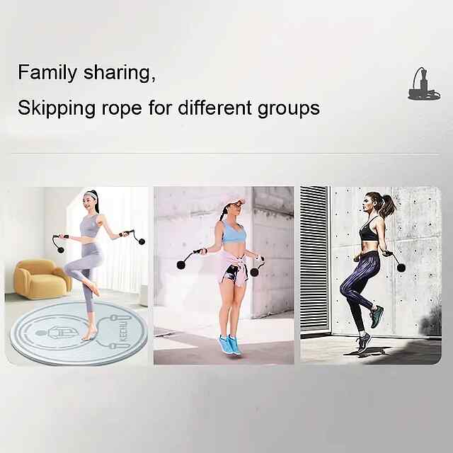 Скакалка спортивна з підшипниками та зручними ручками, міцна мотузка PВХ - 3 фото товару