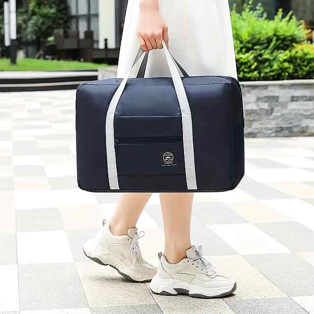 Складана Дорожня Сумка для Подорожей/Відпочинку/Фітнесу. Багато відділень, поліестер. 31×14×46 см. Червоний/Чорний/Рожевий/Синій/Зелений.