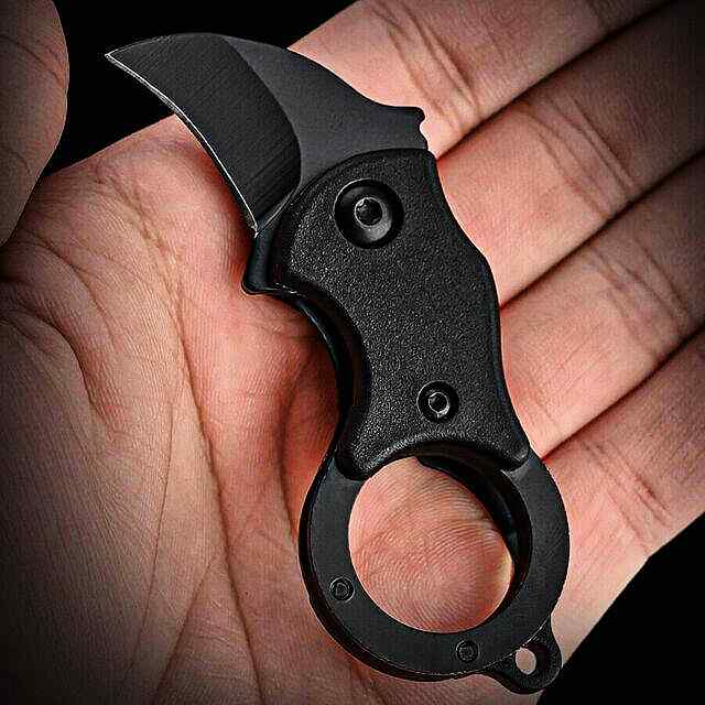 Складаний ніж червоний з ланцюжком для перенесення 85 мм