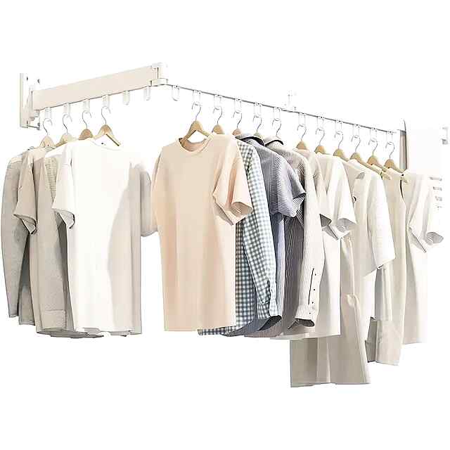 Складна сушилка для одягу настінна з алюмінію – 3 секції   висувна - 2 фото товару