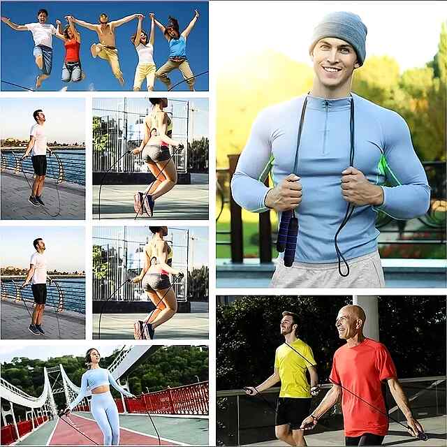 Спортивна скакалка MACYO: Кардіо, фітнес, кросфіт. Для дому та спортзалу. 2,8 м. Без заплутувань. - 1 фото товару