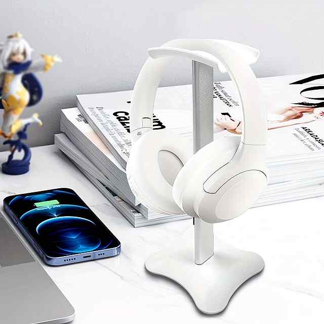 Стійка для навушників – стильна та практична, ABS Алюміній, висота 23см.