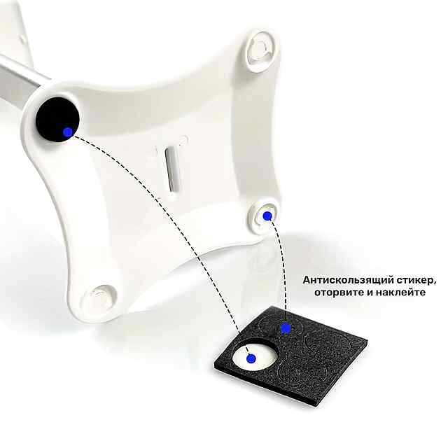 Стійка для навушників - стильна та практична, ABS Алюміній, 23см. - 1 фото товару